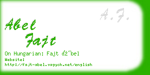 abel fajt business card